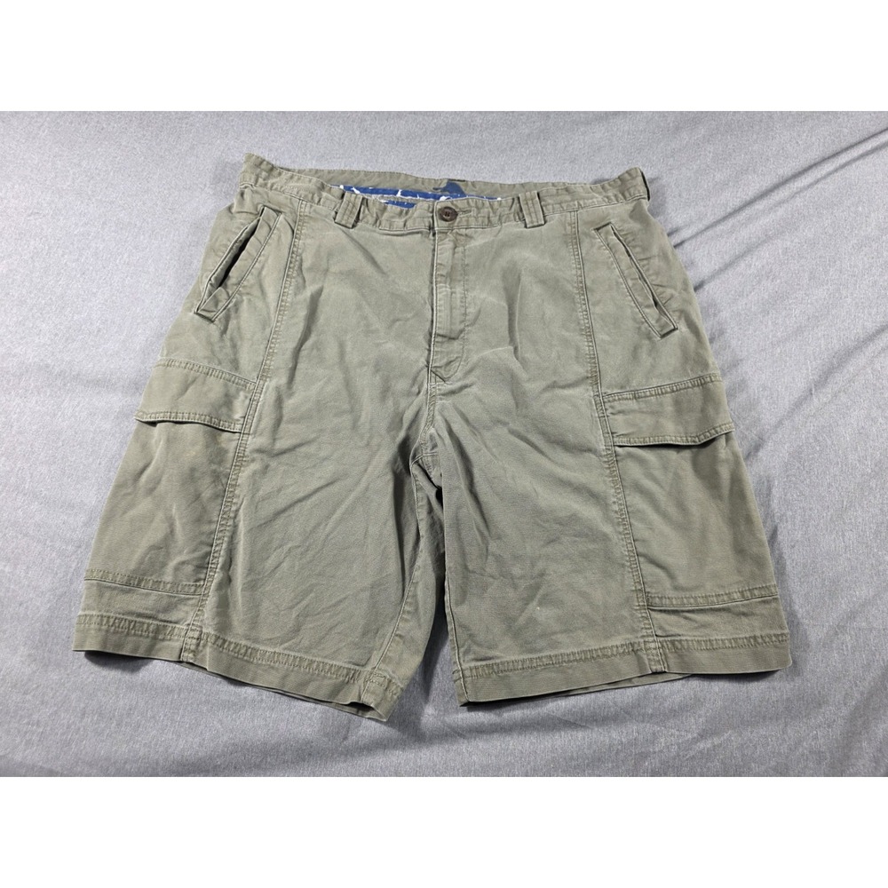 Tommy Bahama Cargo Shorts Men's Size 38 Green Multi‎ Pockets 10' Inseam